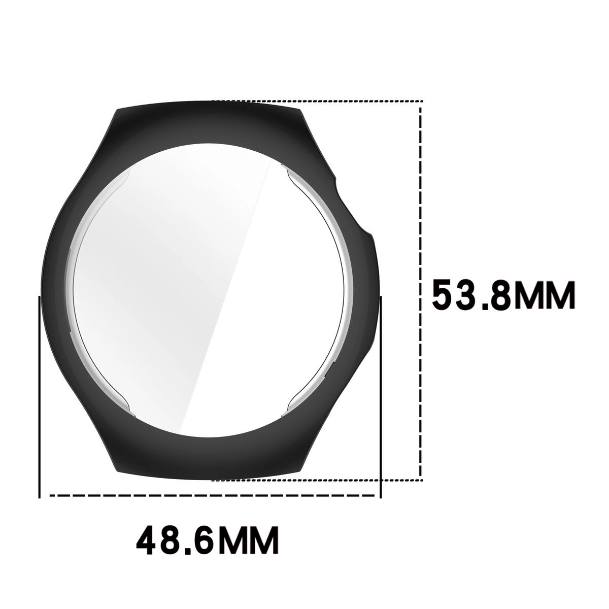 Wymiary obudowy Bizon Case Watch Felipe dla Huawei Watch 5 46mm